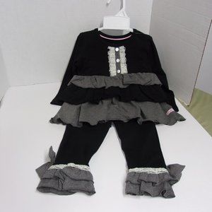 Ruffle Butts Top and Pants, Ruffles 2T Top and Pants.  Long Sleeve Full top, NEW